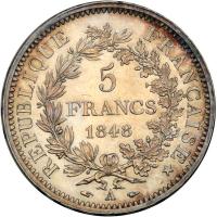 France. 5 Francs, 1848-A. AU-UNC - 2