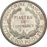 French Indochina. Piastre, 1896-A. VF-EF - 2