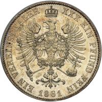 German States - Prussia. Taler, 1861-A. EF-AU - 2