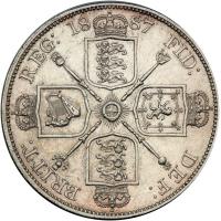 Great Britain. Double Florin, 1887. EF-AU - 2