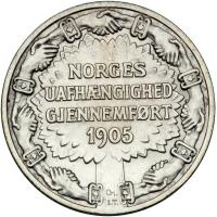 Norway. 2 Kroner, 1906. EF-AU - 2