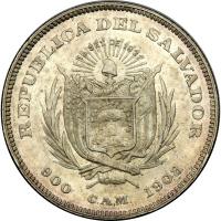 Salvador. Peso, 1908-C.A.M. AU - 2