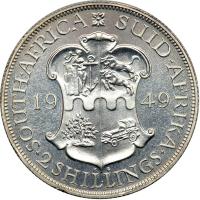 South Africa. 2 Shillings, 1949. PF - 2