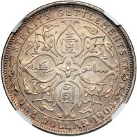 Malaysia - Straits Settlements. Dollar, 1904-B. NGC AU55 - 2