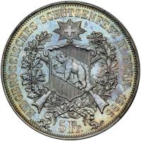 Switzerland. 5 Francs, 1885. EF - 2