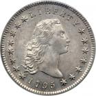 1795 B-7, BB-18 Flowing Hair 3 Leaves Rarity 3. PCGS AU58