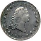 1795 B-5, BB-27 Flowing Hair 3 Leaves Rarity 1 Obverse Double Struck. PCGS EF45