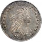 1798 B-20, BB-102 Pointed 9 Wide Date Rarity 5. PCGS AU58