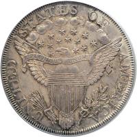 1798 B-23, BB-105 Pointed 9 Wide Date Rarity 3. PCGS AU58 - 2