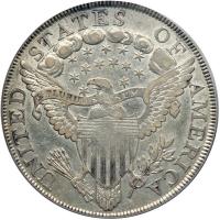 1799 Draped Bust Dollar. Irregular date, 15 stars on reverse. PCGS AU53 - 2