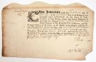 1719/20 Receipt For 190 Flints For Governor Phillips' Regiment