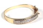 Diamond, 14K Yellow Gold Bangle Bracelet