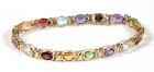 Multi Colored Stone, 14K Yellow Gold Bracelet