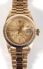 Lady's Rolex Oyster Perpetual Date Just 18K Yellow Gold Wristwatch