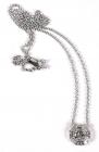 Diamond, 18K White Gold Art Deco Style Pendant & Chain