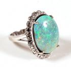 Lady's Opal, 10K White Gold Ring