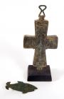 Byzantine Bronze Reliquarty Cross, ca 900-1100 AD