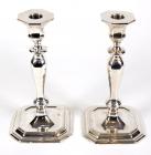 A Pair Of Sterling Tiffany Candleholders