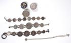 A Lot Of 6 Assorted Silver Foreign Coin Jewelry