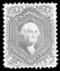 United States, 1863, 24¢ grayish lilac. P.F. XF