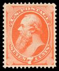 United States, 1873, 7¢ orange vermilion. XF-Sup