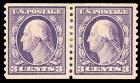 United States, 1914, 3¢ violet coil. VF