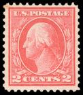 United States, 1915, 2¢ pale carmine red, SL watermark, perf 11. XF