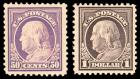 United States, 1917-19, 1¢-$1 Washington-Franklins, perf 11. F-VF