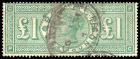 Great Britain, 1891, Queen Victoria, £1 green. OW F