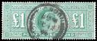 Great Britain, 1902, King Edward VII, £1 dull blue green, De La Rue printing. VF