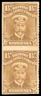 Rhodesia, 1917, King George V Admiral, 1½d drab brown, imperf between. F