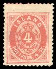 Iceland, 1873, Post Horn, 4sk carmine. F