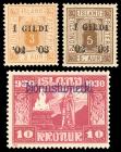 Iceland, Officials, 1876-1931, all issues complete for the period