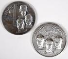 Apollo 12, 1969, Pure Silver Hi-Relief Medallions