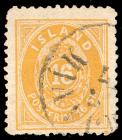 Iceland, 1873, Post Horn, 16sk yellow. F-VF