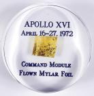 Apollo 16, 1972, Flown Gold Mylar Foil