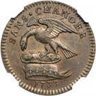 Isle of Man. ½ Penny, 1733. NGC MS63