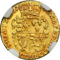 Great Britain. &frac14; Guinea, 1762. NGC EF45 - 2