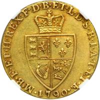 Great Britain. Guinea, 1790. NGC AU - 2