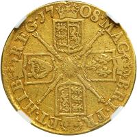 Great Britain. Guinea, 1708. NGC VG - 2