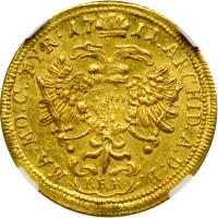 WITHDRAWN - Transylvania. Ducat, 1711-IFK. NGC AU58 - 2