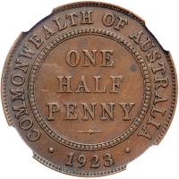 Australia. Half Penny, 1923. NGC EF45 - 2
