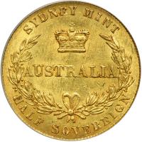Australia. Half Sovereign, 1857 (Sydney). PCGS AU58 - 2