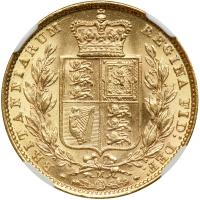 Australia. Sovereign, 1874-M. NGC MS62 - 2