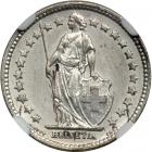 Switzerland. ½ Franc, 1875-B. NGC AU