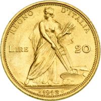 Italy. 20 Lire, 1912-R. NGC MS62 - 2
