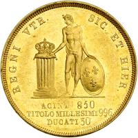 Italian States - Naples. 30 Ducati, 1839. NGC AU58 - 2
