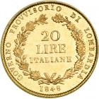 Italian States - Lombardy. 20 Lire, 1848-M. NGC MS62