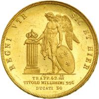 Italian States - Naples. 30 Ducati, 1850. NGC UNC - 2