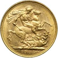 Australia. Sovereign, 1905-M. AU - 2